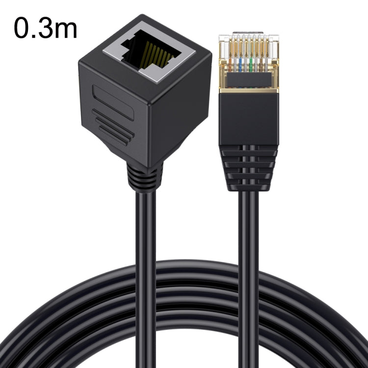 Cat 8 10G transmisión RJ45 macho a hembra cable de extensión de cable de red informática, Straight Head 0.3m, Straight Head 0.6m, Straight Head 1m, Straight Head 1.5m, Up Bend 0.5m, Down Bend 0.5m, Left Bend 0.5m, Right Bend 0.5m