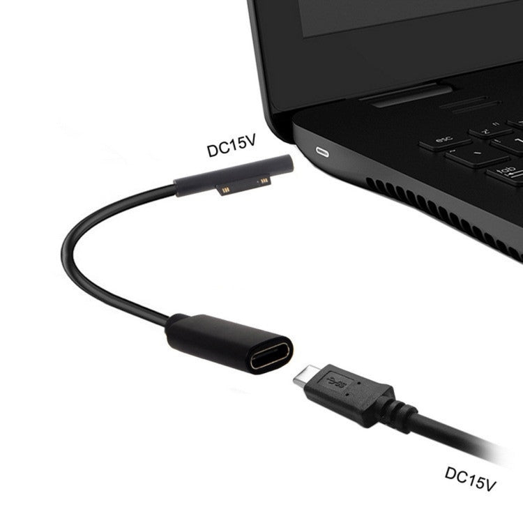 Cable de carga de alimentación de tableta de sembradora rotativa madre tipo C/USB-C para Microsoft Surface Pro 5/6, for Microsoft Surface Pro 5 / 6