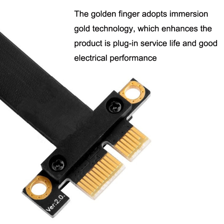 PCI-E 3.0 1X Tarjeta gráfica de 180 grados Adaptador de tarjeta de red inalámbrica Cable de extensión de bloque, longitud:, 10cm, 15cm, 20cm, 25cm, 30cm, 40cm, 50cm