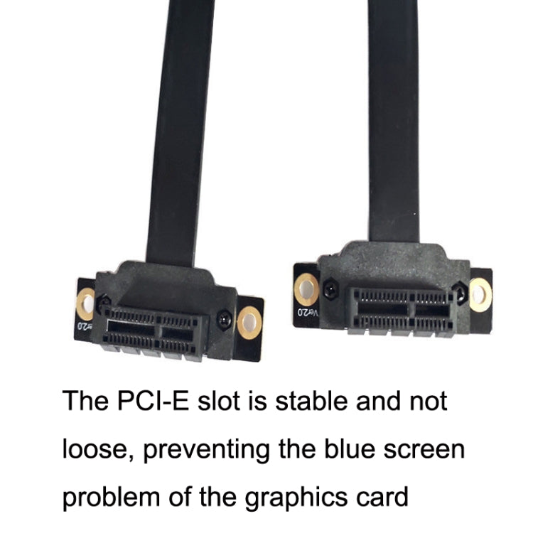PCI-E 3.0 1X Tarjeta gráfica de 180 grados Adaptador de tarjeta de red inalámbrica Cable de extensión de bloque, longitud:, 10cm, 15cm, 20cm, 25cm, 30cm, 40cm, 50cm