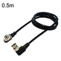 Cable coaxial de audio y video con codo BNC macho a macho, longitud:, 0.5m, 1m, 1.5m, 2m, 3m