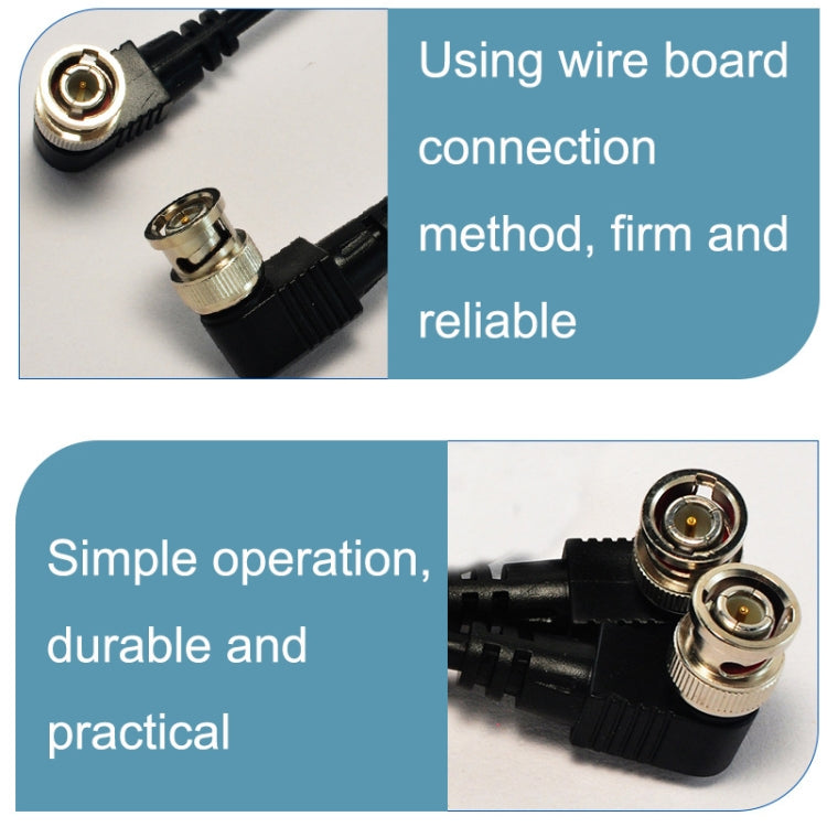 Cable coaxial de audio y video con codo BNC macho a macho, longitud:, 0.5m, 1m, 1.5m, 2m, 3m