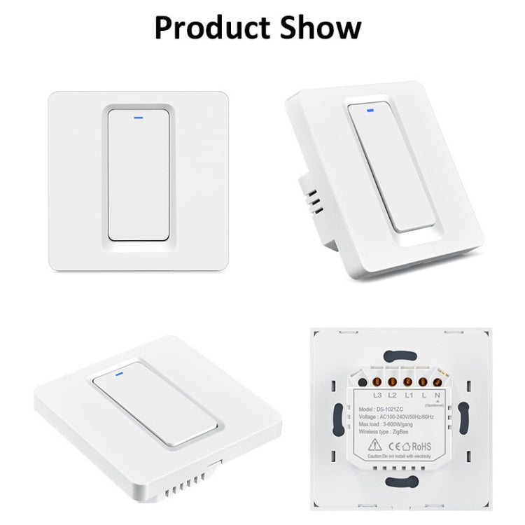 Tuya ZigBee Smart Single-fire Zero-fire Sharing Switch Control de teléfono Panel de voz Enchufe de la UE, especificaciones:, 1 Button, 2 Buttons, 3 Buttons