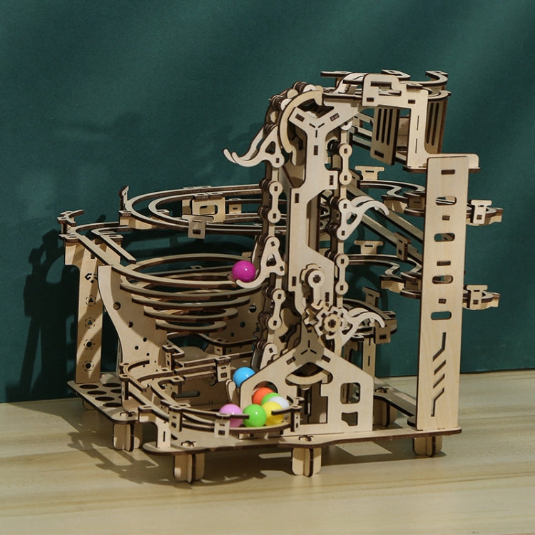 LG825 Mechanical Track Ball 3D Puzzle de madera Juguete DIY Adornos hechos a mano, Mechanical Track Ball