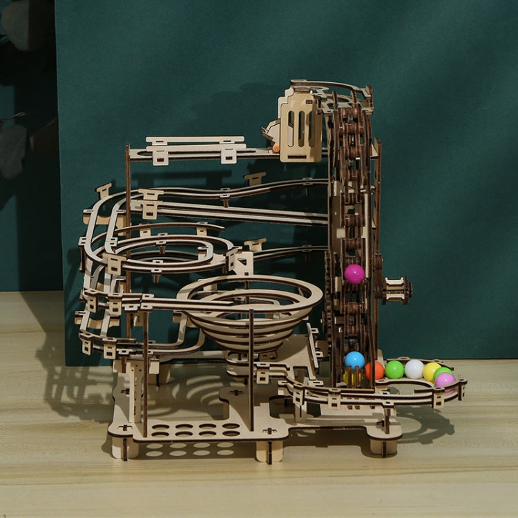 LG825 Mechanical Track Ball 3D Puzzle de madera Juguete DIY Adornos hechos a mano, Mechanical Track Ball