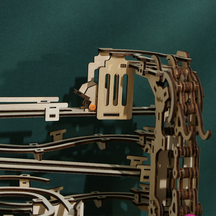 LG825 Mechanical Track Ball 3D Puzzle de madera Juguete DIY Adornos hechos a mano, Mechanical Track Ball