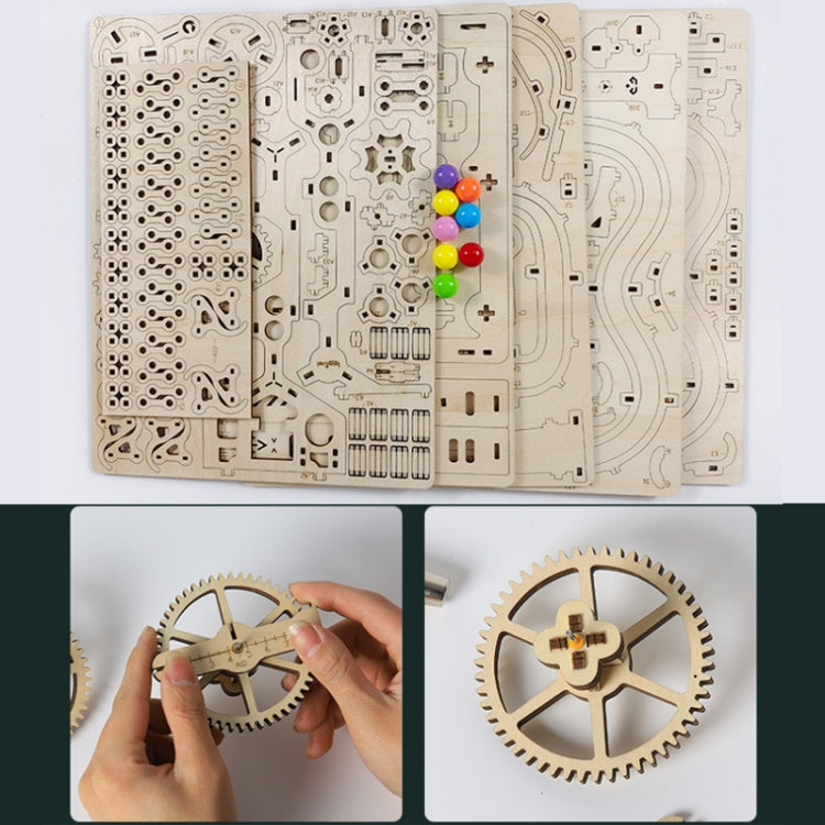 LG825 Mechanical Track Ball 3D Puzzle de madera Juguete DIY Adornos hechos a mano, Mechanical Track Ball