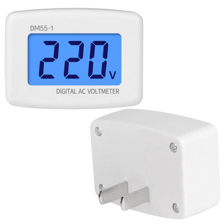 DM55-1 AC 110V- 220V LCD Digital Voltímetro Probador de voltaje Detector Medidor, DM55-1 US Plug, DM55-1 EU Plug