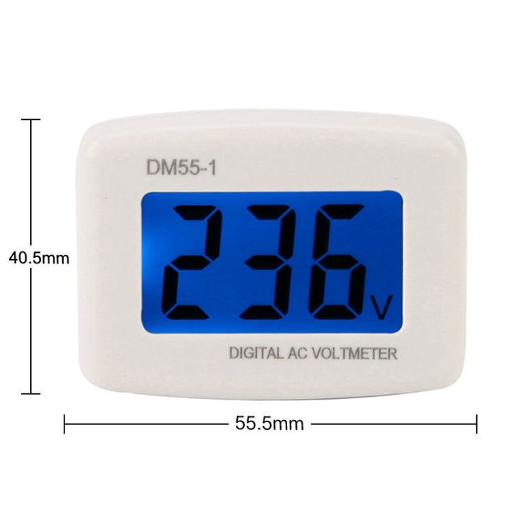 DM55-1 AC 110V- 220V LCD Digital Voltímetro Probador de voltaje Detector Medidor, DM55-1 US Plug, DM55-1 EU Plug