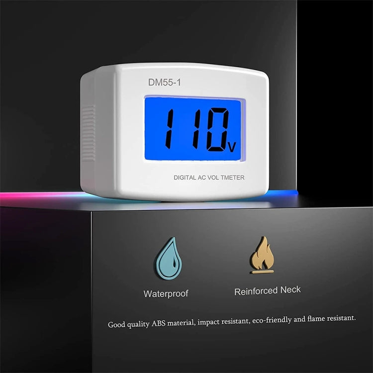 DM55-1 AC 110V- 220V LCD Digital Voltímetro Probador de voltaje Detector Medidor, DM55-1 US Plug, DM55-1 EU Plug