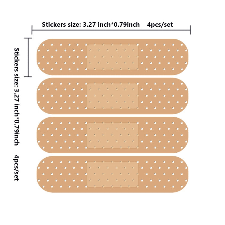 5 juegos de pegatinas de PVC para reparación de arañazos de coche y portátil, Band-Aid Sticker