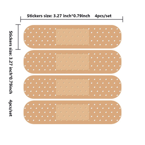 5 juegos de pegatinas de PVC para reparación de arañazos de coche y portátil, Band-Aid Sticker