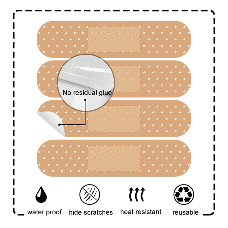 5 juegos de pegatinas de PVC para reparación de arañazos de coche y portátil, Band-Aid Sticker