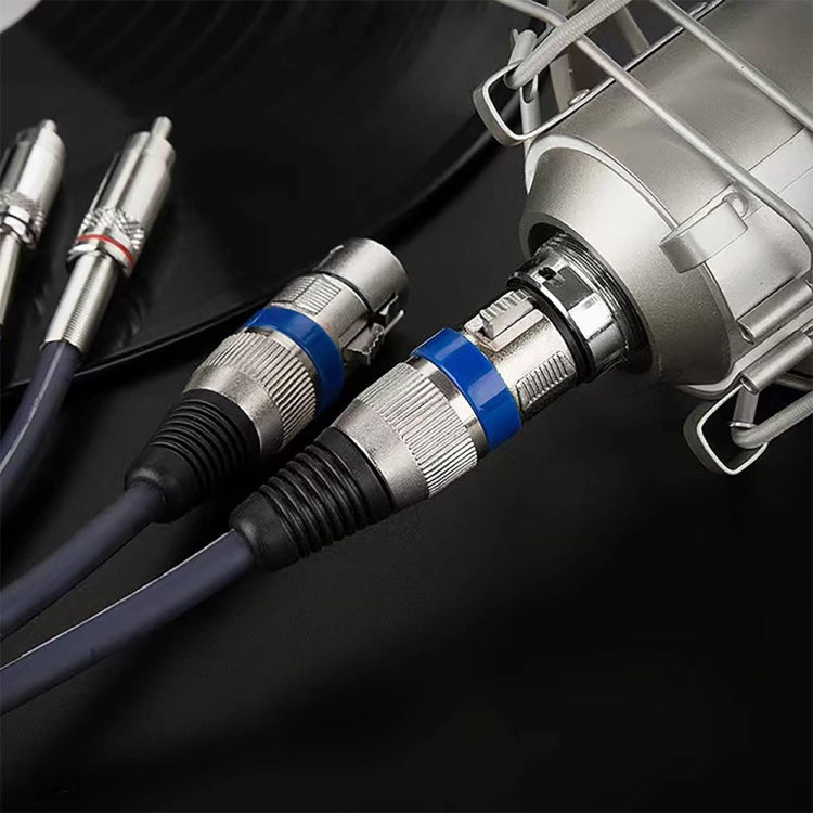 2RCA macho 2XLR Caron macho altavoz Audio Balance Cable, longitud:, 0.5m, 1m, 1.5m, 2m, 3m, 5m, 10m, 20m