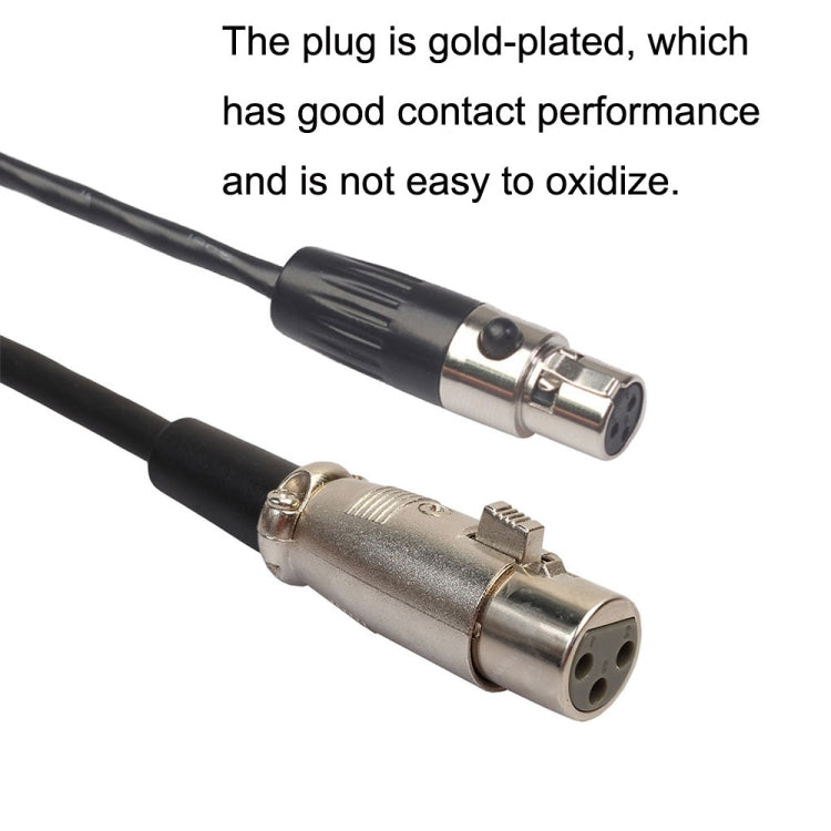 Cable de equilibrio Xlrmini Caron hembra a mini hembra para tarjeta de sonido de 48 V, cable de audio para micrófono, longitud:, 0.5m, 1m, 1.5m, 2m, 3m, 5m, 10m