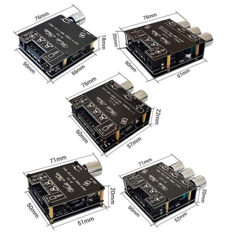 Mini Bluetooth 5.1 Recepción de módulo de audio con amplificador de potencia Digital D Estéreo de doble canal, ZK-LT21, ZK-152, ZK-152T, ZK-302, ZK-302T