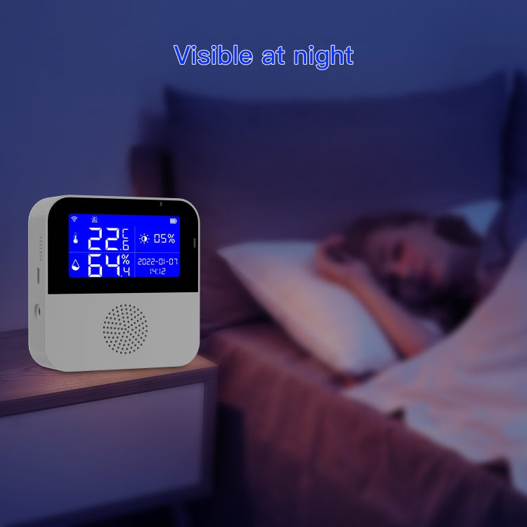 Sensor de temperatura y humedad WIFI Tuya con pantalla LCD de 2,9 pulgadas, especificaciones:, Only Sensor, With Sensing Line