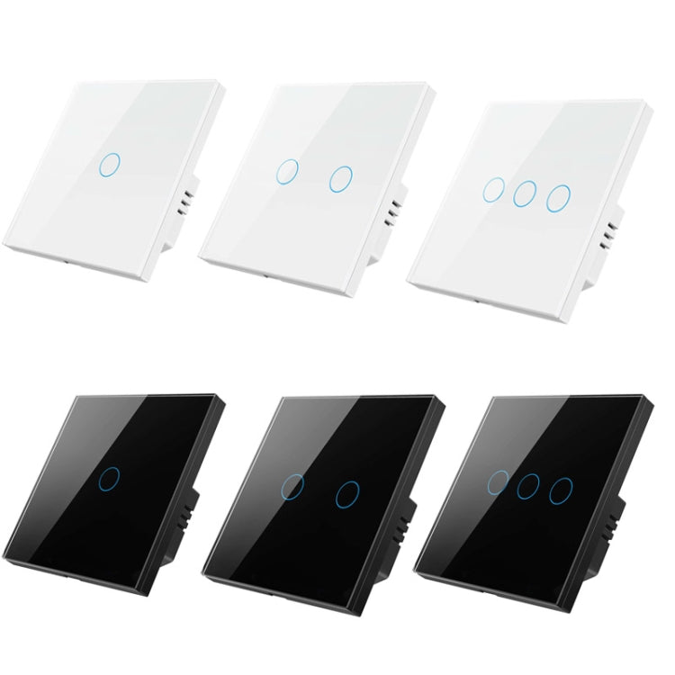 Tuya ZigBee Zero Firewire Touch Interruptor de control remoto de pared Control de luz Interruptor de voz Enchufe de la UE, estilo:, 1 Gang (White), 2 Gang (White), 3 Gang (White), 1 Gang (Black), 2 Gang (Black), 3 Gang (Black)