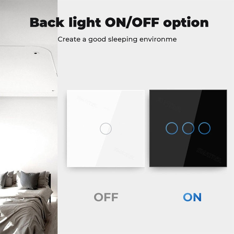Tuya ZigBee Zero Firewire Touch Interruptor de control remoto de pared Control de luz Interruptor de voz Enchufe de la UE, estilo:, 1 Gang (White), 2 Gang (White), 3 Gang (White), 1 Gang (Black), 2 Gang (Black), 3 Gang (Black)