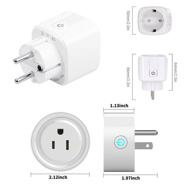 Tuya Smart App Wifi Smart Socket Teléfono Temporización remota Interruptor de voz Compatible con Alexa, EU Plug, Style: 16A Power Model, EU Plug, Style: 20A Power Model, UK Plug, Style: 16A Power Model, UK Plug, Style: 20A Power Model                  ...