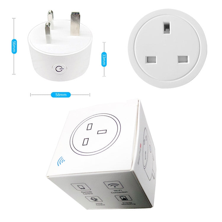 Tuya Smart App Wifi Smart Socket Teléfono Temporización remota Interruptor de voz Compatible con Alexa, EU Plug, Style: 16A Power Model, EU Plug, Style: 20A Power Model, UK Plug, Style: 16A Power Model, UK Plug, Style: 20A Power Model                  ...