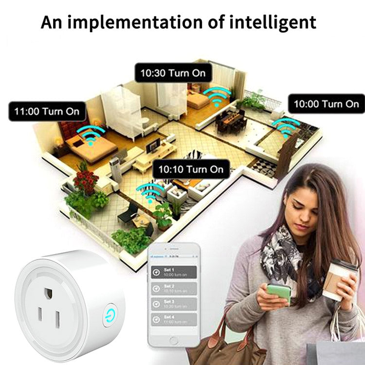 Tuya Smart App Wifi Smart Socket Teléfono Temporización remota Interruptor de voz Compatible con Alexa, EU Plug, Style: 16A Power Model, EU Plug, Style: 20A Power Model, UK Plug, Style: 16A Power Model, UK Plug, Style: 20A Power Model                  ...