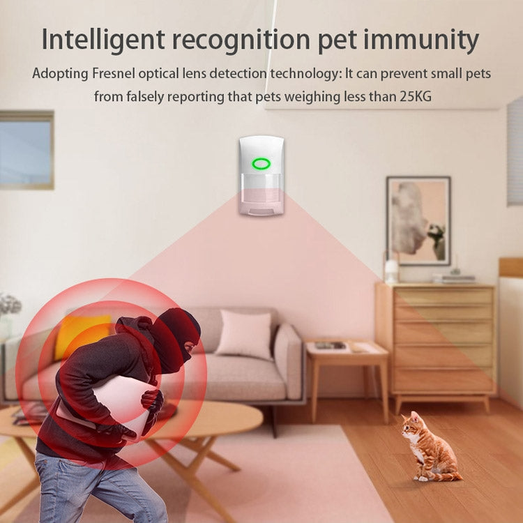 Tuya Smart App WiFi Alarma infrarroja Smart Home Cuerpo humano Detector infrarrojo PIR, Infrared Detector PIR