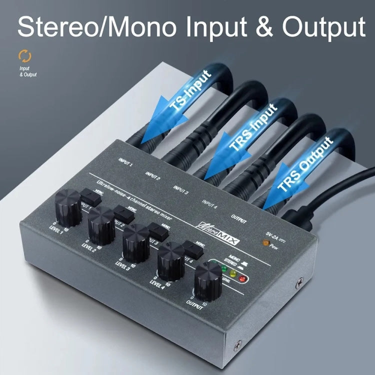 Con conmutación estéreo de un solo canal Mini señal Híbrido Pequeño audio, 4 Way mixer, 6 Way Mixer, 8 Way Mixer