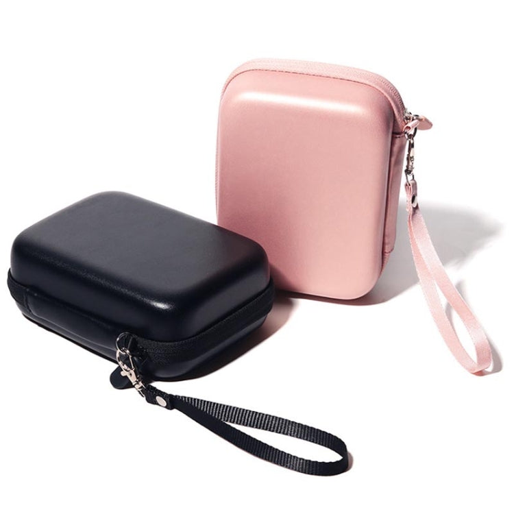 Para FUJIFILM Instax Mini EVO Link LiPlay Bolso de cámara de cuero PU con correa para la muñeca, Black, Pink, Phantom Purple, Phantom Silver