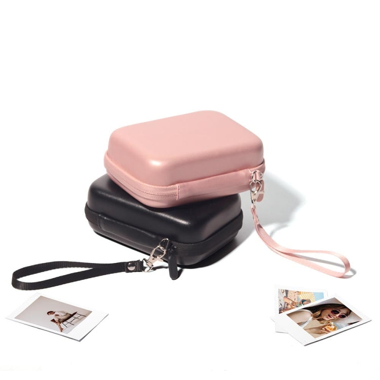 Para FUJIFILM Instax Mini EVO Link LiPlay Bolso de cámara de cuero PU con correa para la muñeca, Black, Pink, Phantom Purple, Phantom Silver