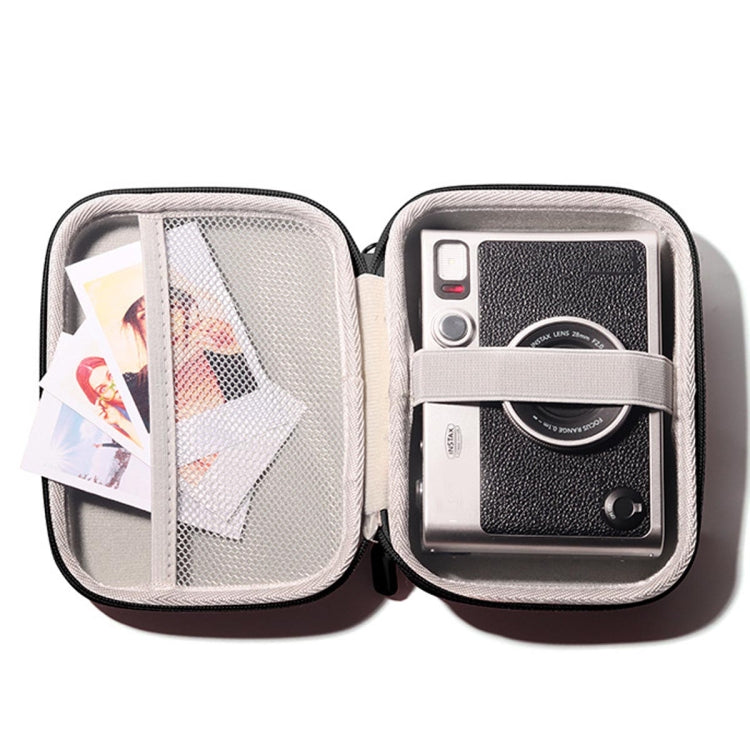 Para FUJIFILM Instax Mini EVO Link LiPlay Bolso de cámara de cuero PU con correa para la muñeca, Black, Pink, Phantom Purple, Phantom Silver