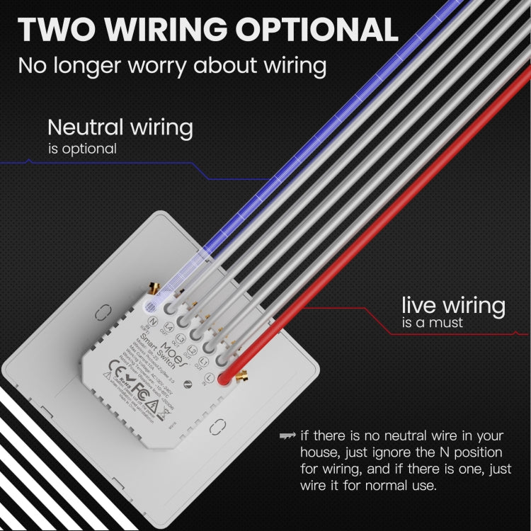 Tuya ZigBee Smart Single-fire Zero-fire Sharing Timing Voice Wall Switch Enchufe de la UE, estilo:, 1 Way (White), 2 Ways (White), 3  Ways (White), 4 Ways (White), 1 Way (Gray), 2 Ways (Gray), 3 Ways (Gray), 4 Ways (Gray), 1 Way (White Scene Casual Pos...