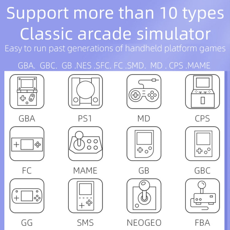 Consola de juegos portátil RG3000 compatible con mini consola de juegos de doble manija, RG3000 Pink, RG3000 Gray, RG3000 Purple, RG3000 Green, RG3000 Yellow