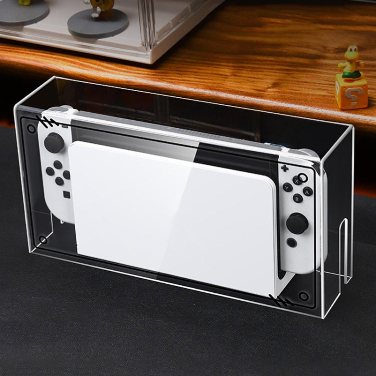 035 para Nintendo Switch/Consola de juegos Oled Pantalla Base luminosa Cubierta a prueba de polvo, Especificaciones:, Light Base, Transparent, White Label, Black Label, Handle, Jet Warrior, Noble, Gengar