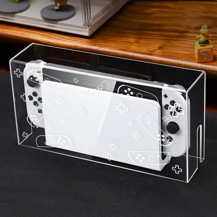 035 para Nintendo Switch/Consola de juegos Oled Pantalla Base luminosa Cubierta a prueba de polvo, Especificaciones:, Light Base, Transparent, White Label, Black Label, Handle, Jet Warrior, Noble, Gengar