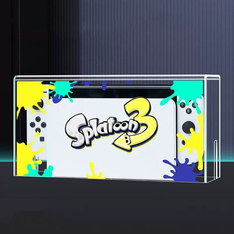 035 para Nintendo Switch/Consola de juegos Oled Pantalla Base luminosa Cubierta a prueba de polvo, Especificaciones:, Light Base, Transparent, White Label, Black Label, Handle, Jet Warrior, Noble, Gengar