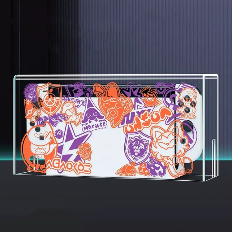 035 para Nintendo Switch/Consola de juegos Oled Pantalla Base luminosa Cubierta a prueba de polvo, Especificaciones:, Light Base, Transparent, White Label, Black Label, Handle, Jet Warrior, Noble, Gengar
