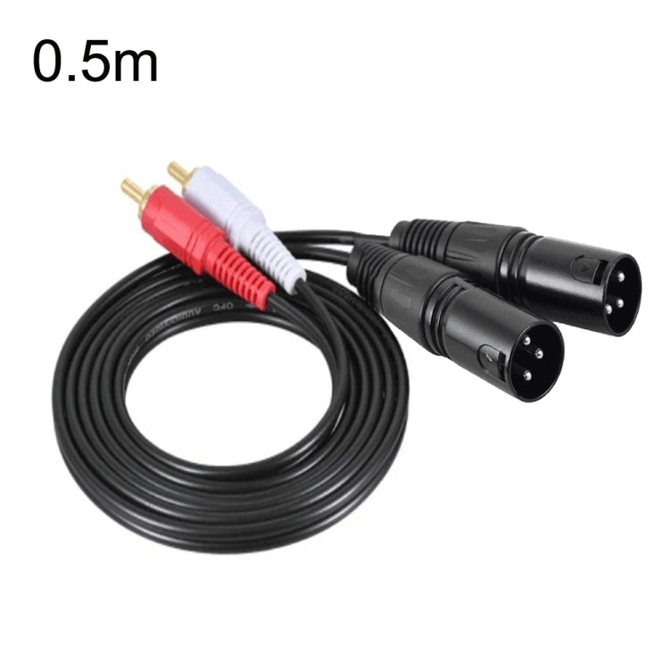 2RCA a 2XLR Altavoz Canon Cable Audio Balance Cable, 0.5m, 1m, 1.5m, 3m