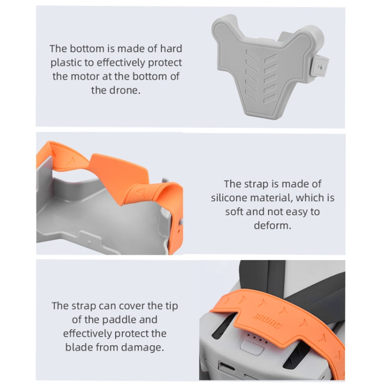 Para DJI Mini 3/Mini 3 Pro BRDRC Hélice Estabilizador Soporte Fijador de hoja Base de montaje, For DJI Mini 3/Mini 3 Pro (Gray), For DJI Mini 3/Mini 3 Pro (Orange)