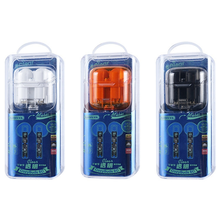 REMAX CozyBuds 6C TWS Auriculares Bluetooth inalámbricos de baja demora con cabina transparente
