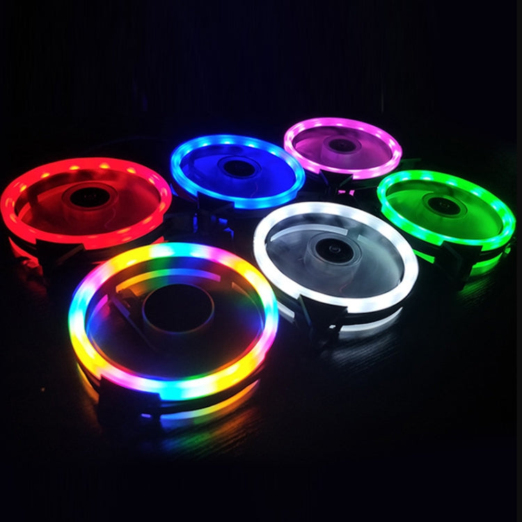 COOLMOON Ventilador de interfaz dual para chasis de computadora de doble apertura de 12 cm