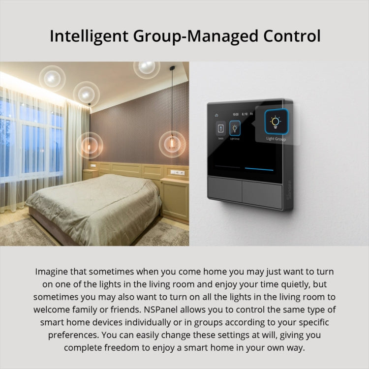 Sonoff NSPanel WiFi Escena inteligente Interruptor Termostato Temperatura Control todo en uno Pantalla táctil, EU Plug, US Plug