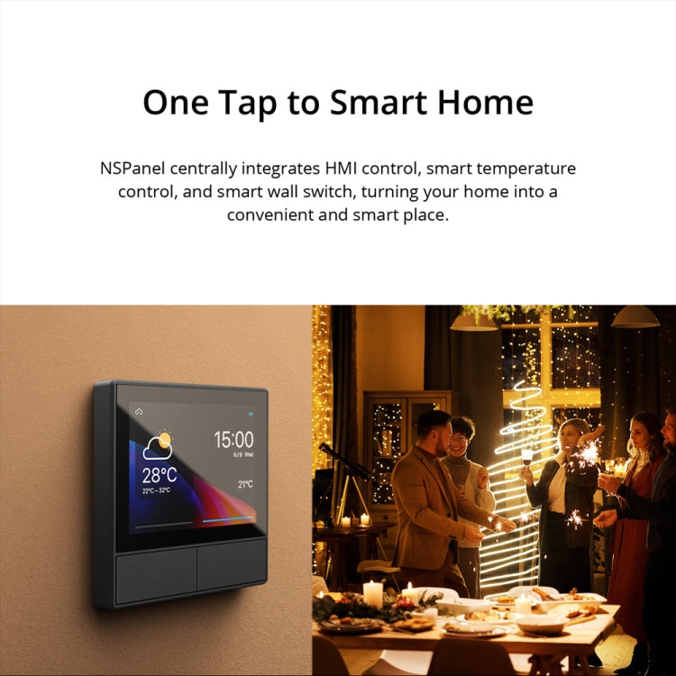 Sonoff NSPanel WiFi Escena inteligente Interruptor Termostato Temperatura Control todo en uno Pantalla táctil, EU Plug, US Plug