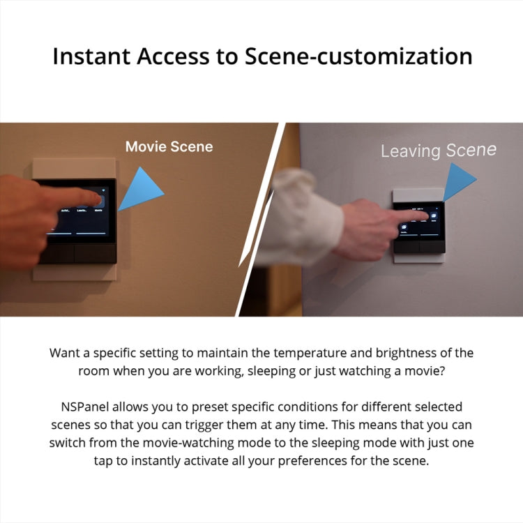 Sonoff NSPanel WiFi Escena inteligente Interruptor Termostato Temperatura Control todo en uno Pantalla táctil, EU Plug, US Plug