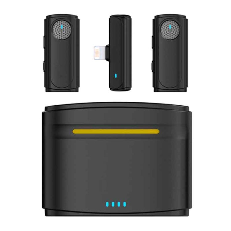 Grabación de audio y video con micrófono lavalier inalámbrico uno-dos J20, especificaciones:, USB-C / Type-C Interface, 8 Pin Interface, Fully Adapted Interface