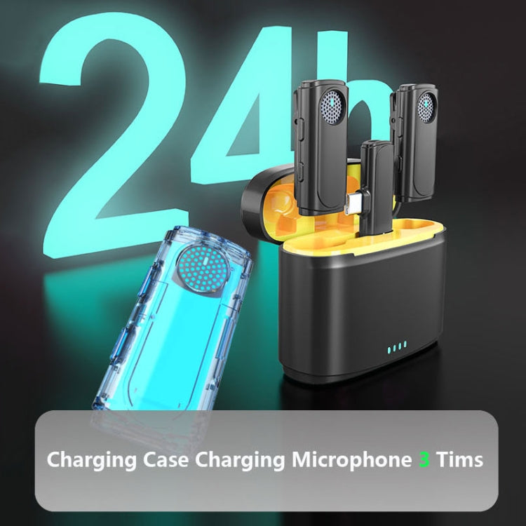 Grabación de audio y video con micrófono lavalier inalámbrico uno-dos J20, especificaciones:, USB-C / Type-C Interface, 8 Pin Interface, Fully Adapted Interface