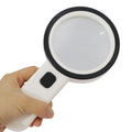 Lupa HD de mano JHS407 30X con luz LED, 80mm 30X