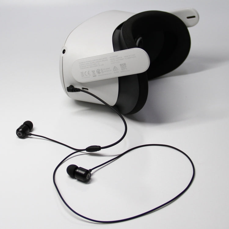 Para Oculus Quest 2 VR Gafas Ear-in Auriculares 3.5 Codo Auriculares de aluminio