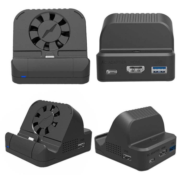Para Nintendo Switch/Switch OLED SW300 HDMI Video Casting Converter Refrigeración Ventilador Base Cargador, Cooling Fan Base Charger