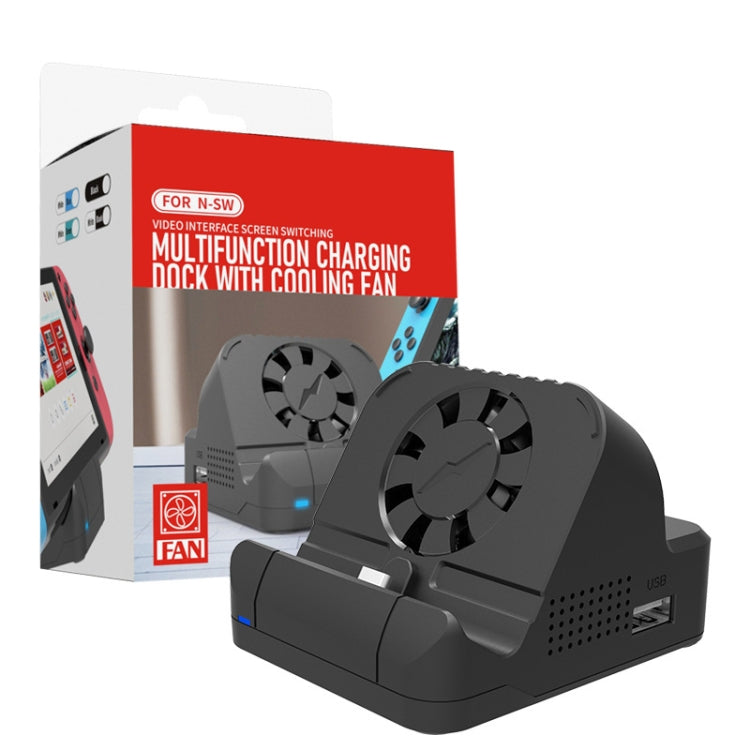 Para Nintendo Switch/Switch OLED SW300 HDMI Video Casting Converter Refrigeración Ventilador Base Cargador, Cooling Fan Base Charger